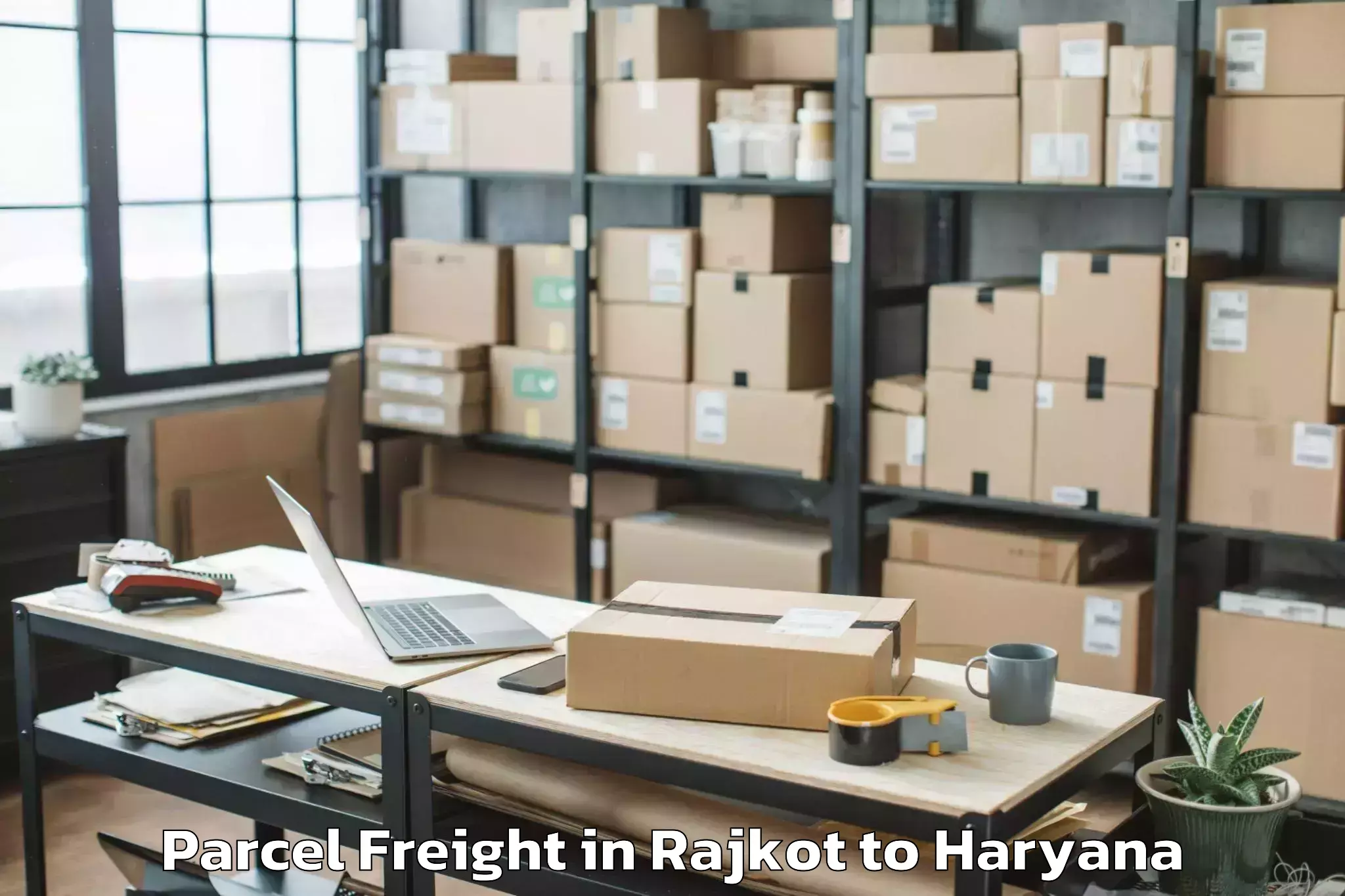 Hassle-Free Rajkot to Ambala Parcel Freight